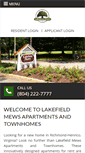 Mobile Screenshot of lakefieldmewsapts.com
